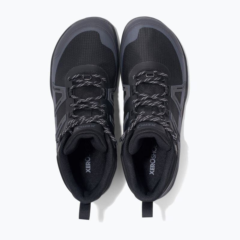 Pantofi barefoot bărbați Xero Shoes Scrambler Trail Mid WP negru/asfalt 12