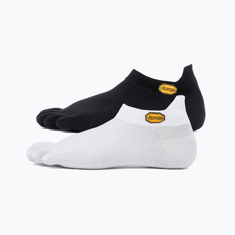 Șosete Vibram Fivefingers Athletic No-Show 2 perechi negru/alb S15N12PS 7
