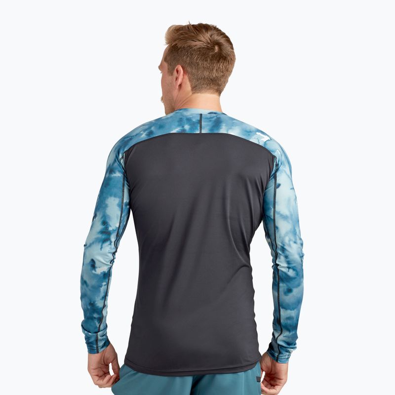 Cămașă de înot pentru bărbați Dakine Hd Snug Fit Rashguard Crew negru și albastru DKA651M0004 2