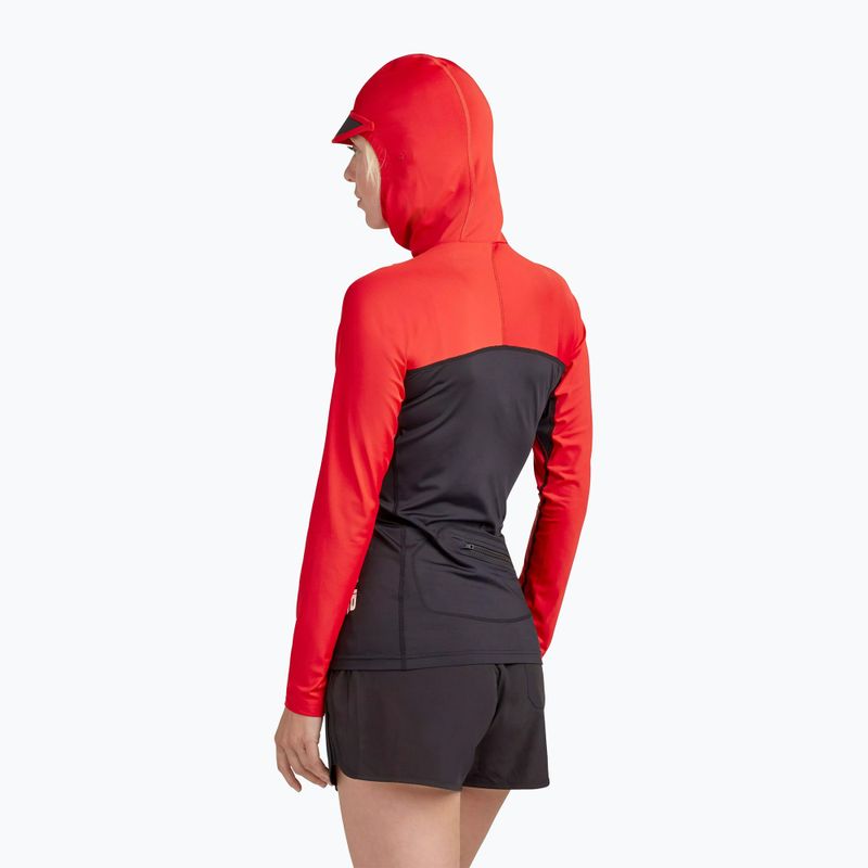 Cămașă de înot pentru femei Dakine Hd Snug Fit Rashguard Hoodie negru și roșu DKA333W0002 4