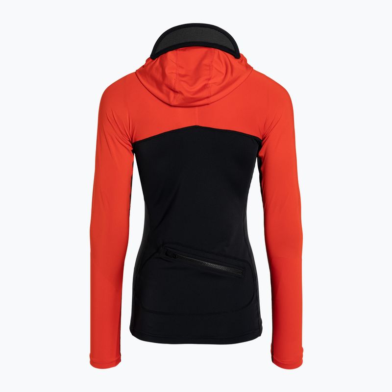 Cămașă de înot pentru femei Dakine Hd Snug Fit Rashguard Hoodie negru și roșu DKA333W0002 6