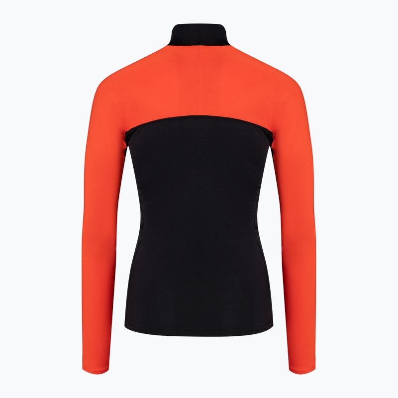 Cămașă de înot pentru femei Dakine Hd Snug Fit Rashguard negru și roșu DKA651W0008