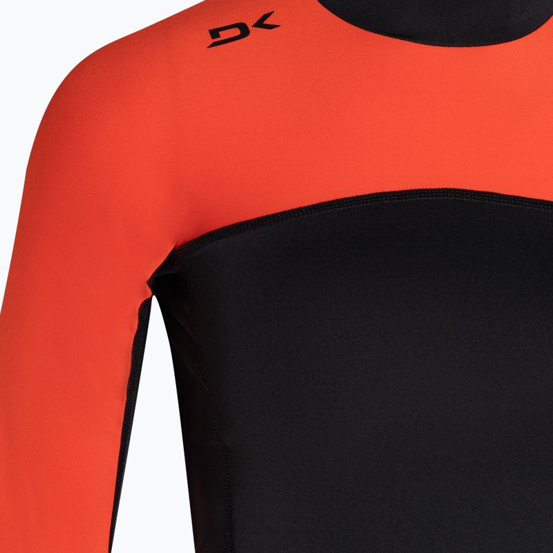 Cămașă de înot pentru femei Dakine Hd Snug Fit Rashguard negru și roșu DKA651W0008