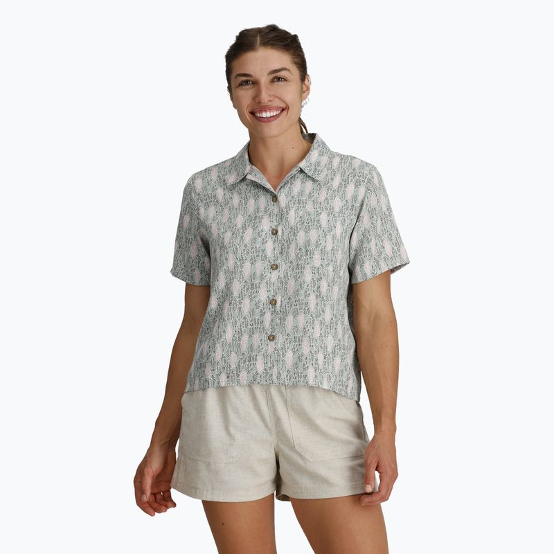 Cămașă pentru femei Royal Robbins Camino Pucker sage leaf fish pt