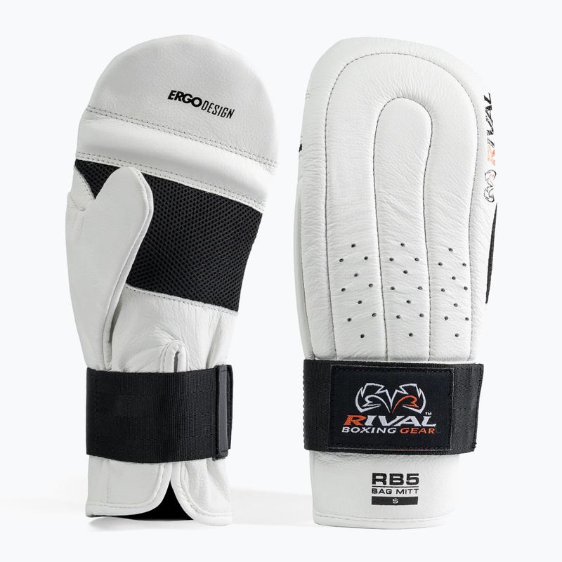 Mănuși de box Rival RB5 Bag Mitts white/black