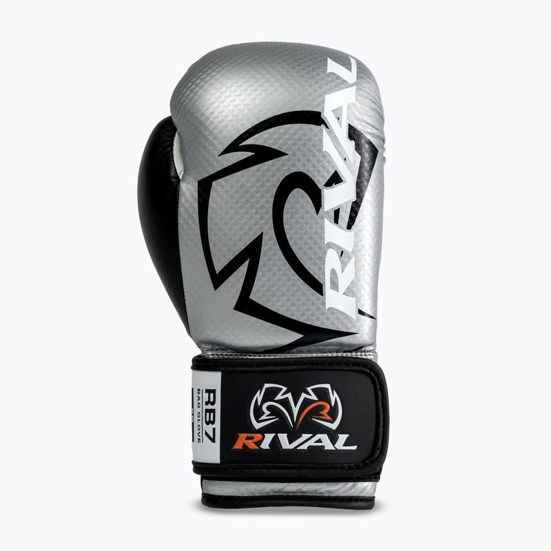 Mănuși de box Rival RB7 Fitness Plus Bag silver/black 3