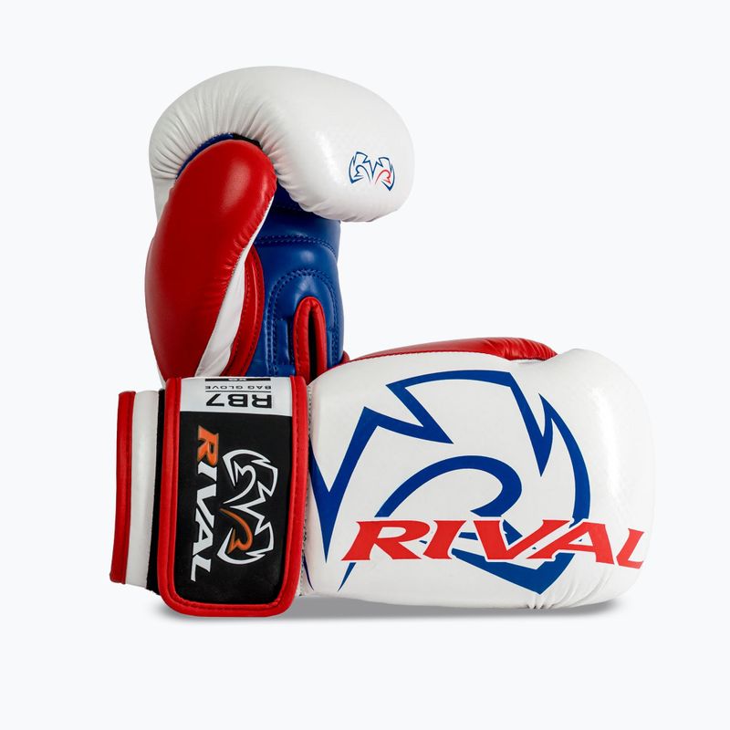 Mănuși de box Rival RB7 Fitness Plus Bag white/blue 2