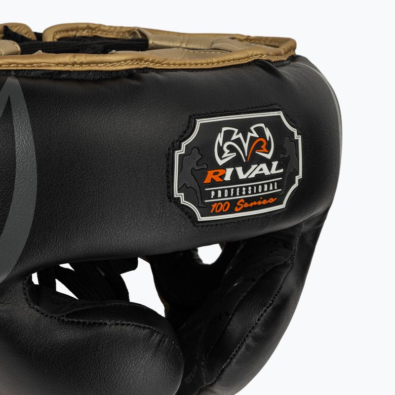 Cască de box Rival RHG100 Professional Headgear black/gold 4