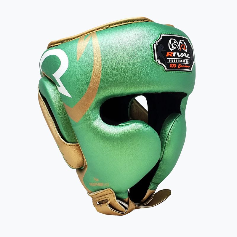 Cască de box Rival RHG100 Professional Headgear green/gold 2