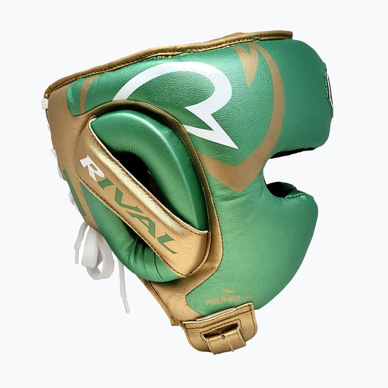 Cască de box Rival RHG100 Professional Headgear green/gold 4