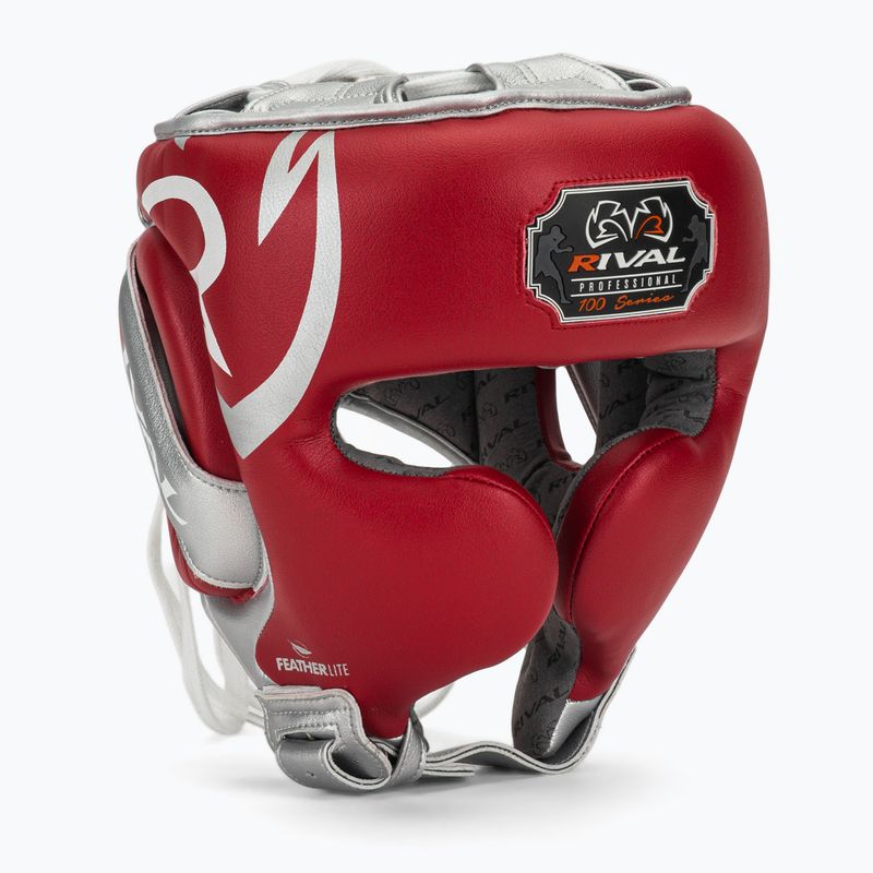 Cască de box Rival RHG100 Professional Headgear red/silver