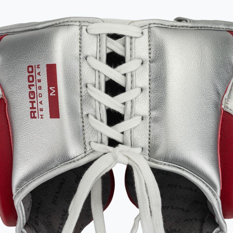 Cască de box Rival RHG100 Professional Headgear red/silver 5
