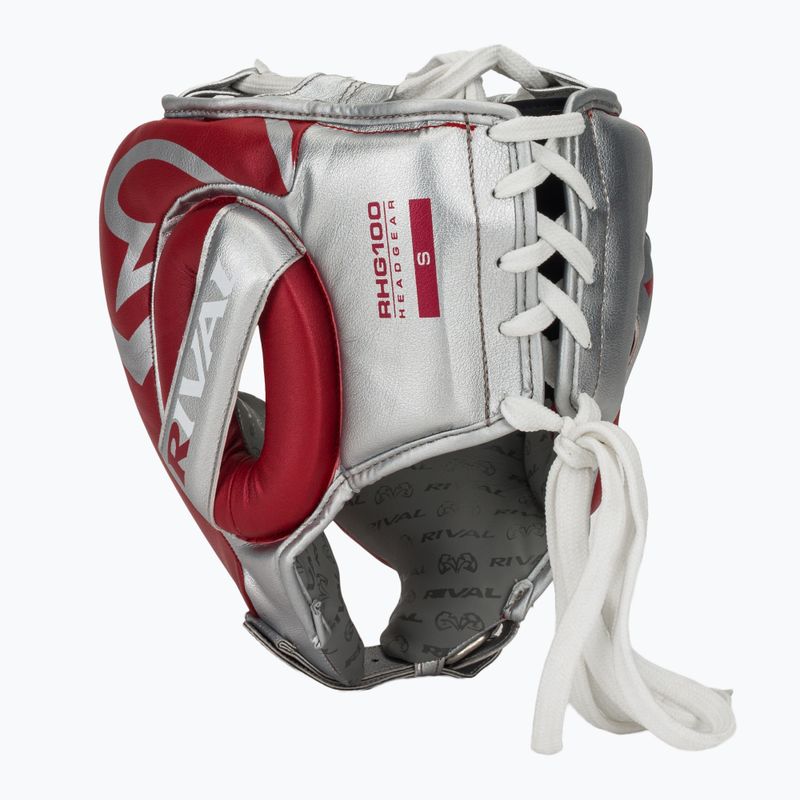 Cască de box Rival RHG100 Professional Headgear red/silver/grey 3