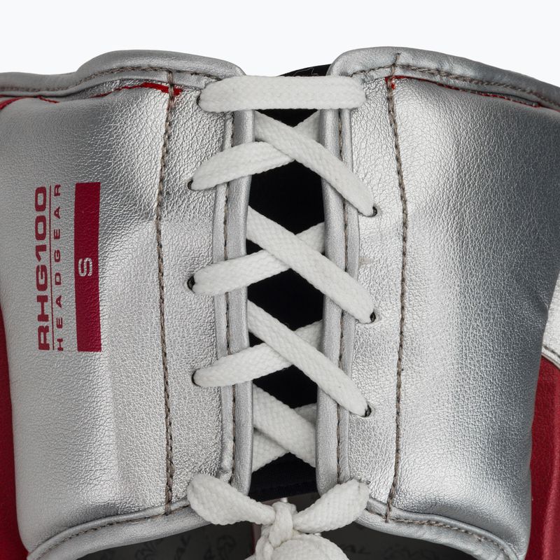 Cască de box Rival RHG100 Professional Headgear red/silver/grey 5