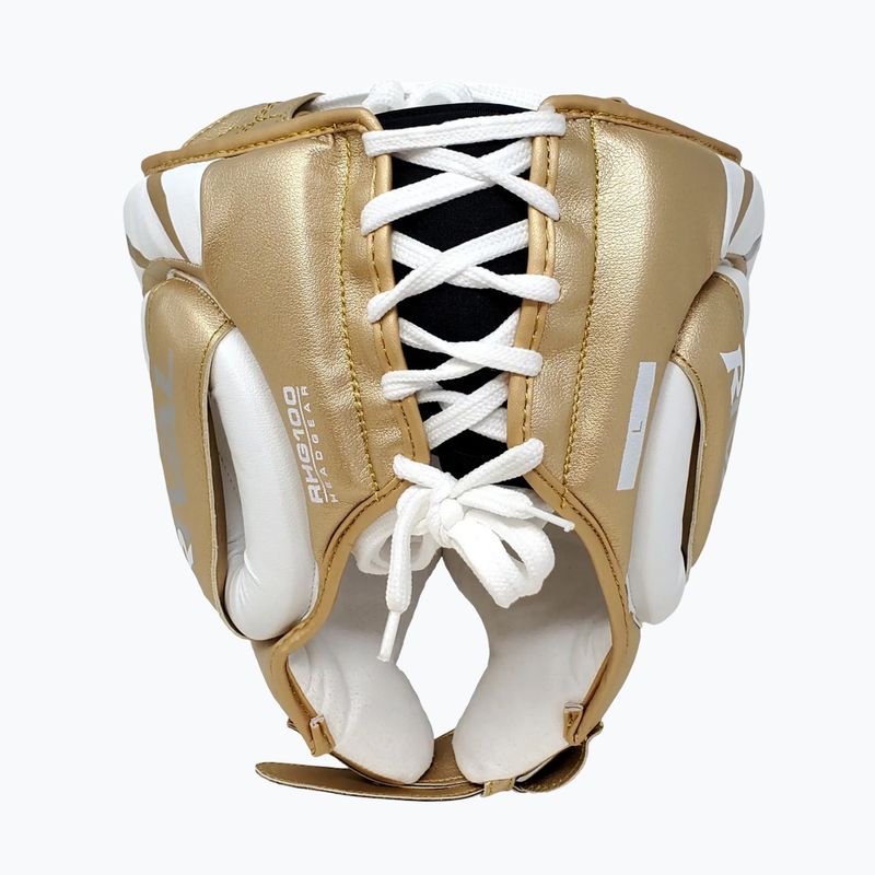Cască de box Rival RHG100 Professional Headgear white/gold 3