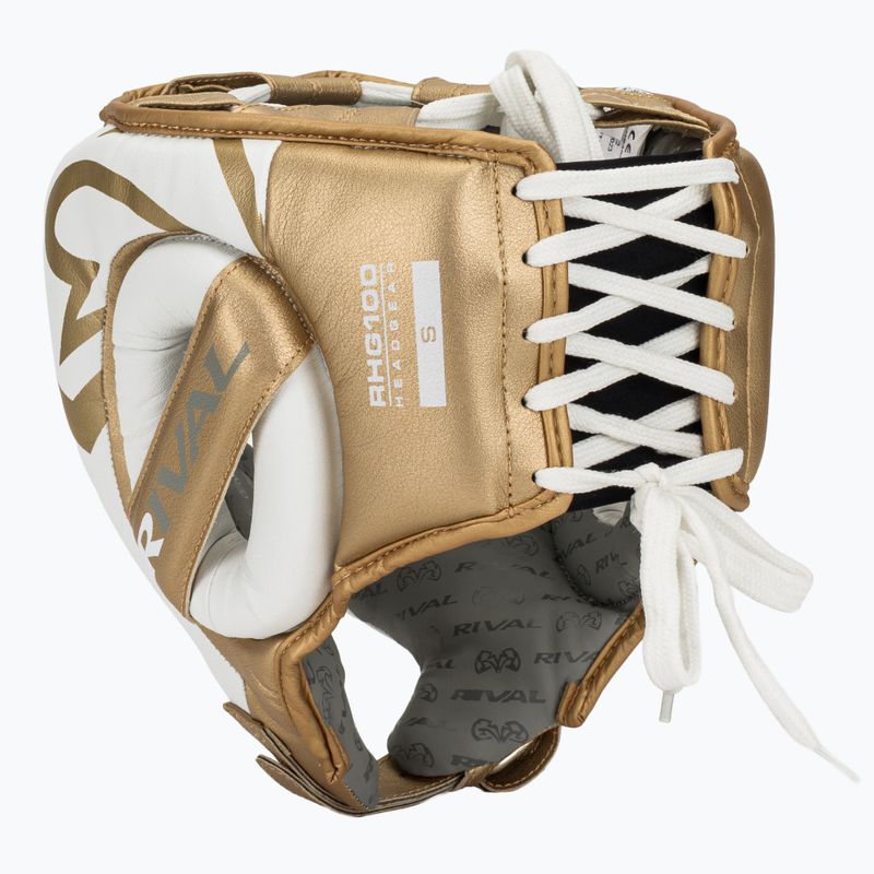 Cască de box Rival RHG100 Professional Headgear white/gold 3