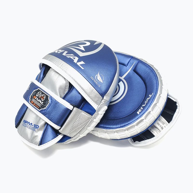 Labe de antrenament pentru antrenori Rival Professional Punch Mitts blue/silver 3