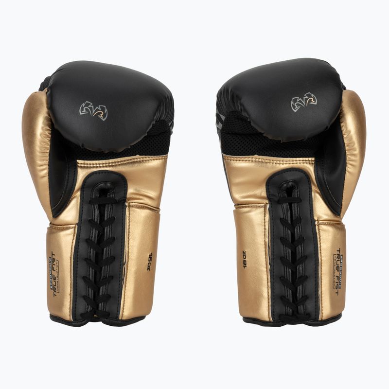 Mănuși de box Rival RS100 Professional black/gold 3