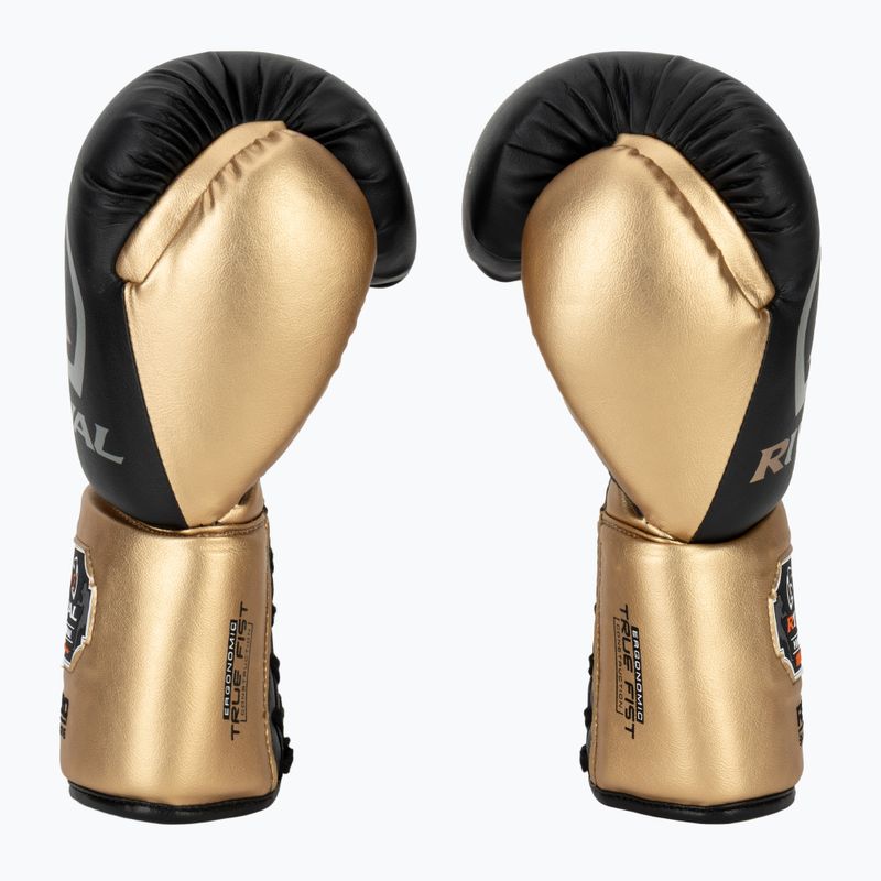 Mănuși de box Rival RS100 Professional black/gold 4