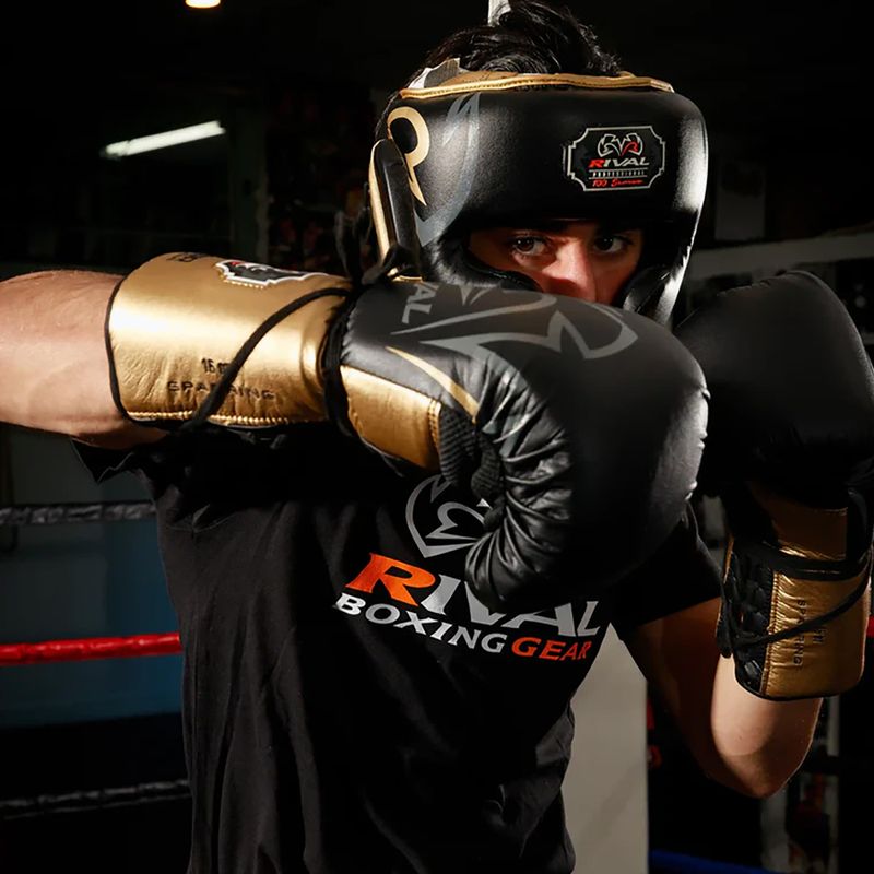 Mănuși de box Rival RS100 Professional black/gold 4