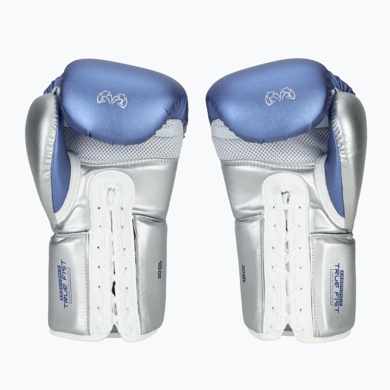 Mănuși de box Rival RS100 Professional blue/silver 3