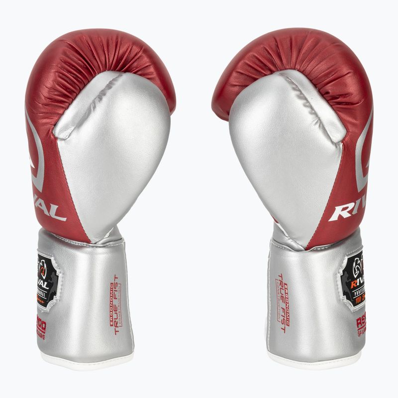 Mănuși de box Rival RS100 Professional red/silver 4