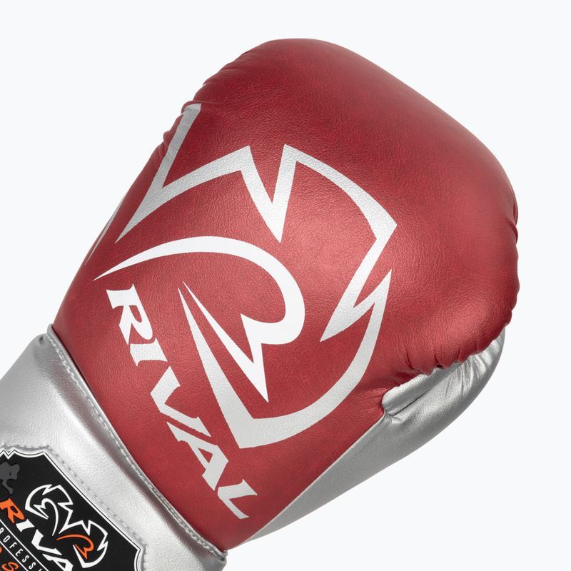Mănuși de box Rival RS100 Professional red/silver 5