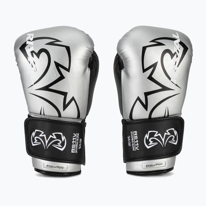 Mănuși de box Rival RS11V Professional silver 2