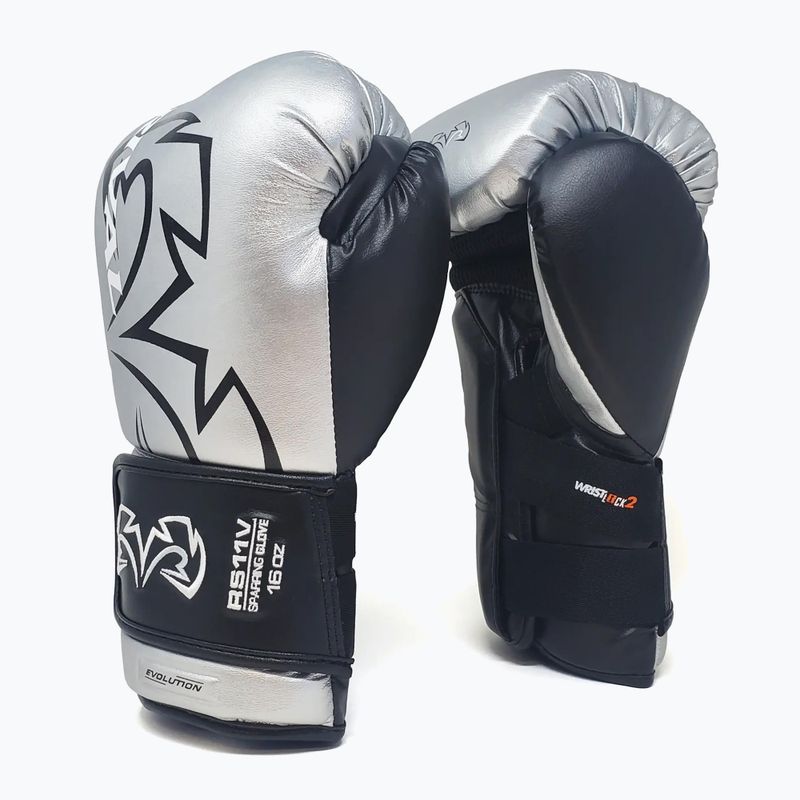 Mănuși de box Rival RS11V Professional silver 2
