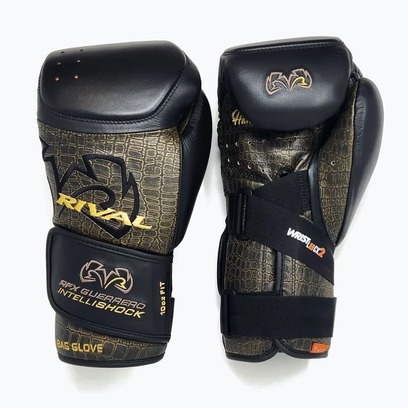 Mănuși de box Rival RFX-Guerrero Intelli-Shock Bag Croc Skin Edition black/black