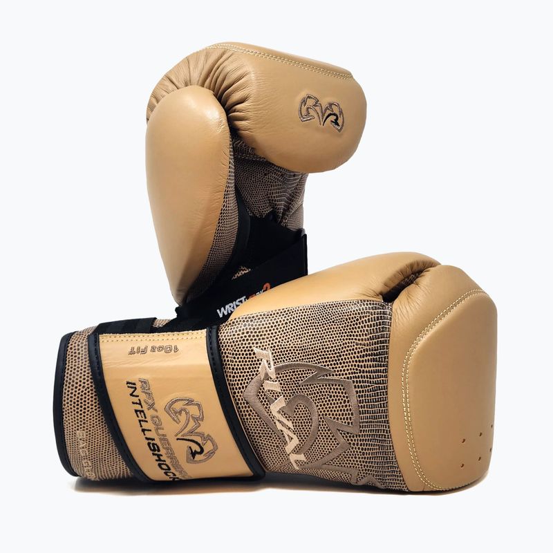 Mănuși de box Rival RFX-Guerrero Intelli-Shock Bag Snake Skin Edition beige 3
