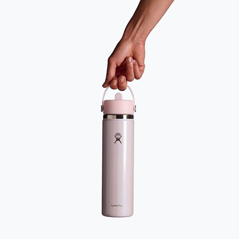 Sticlă termică Hydro Flask Wide Mouth with Flex Straw Cap 710 ml glimmer pink 3
