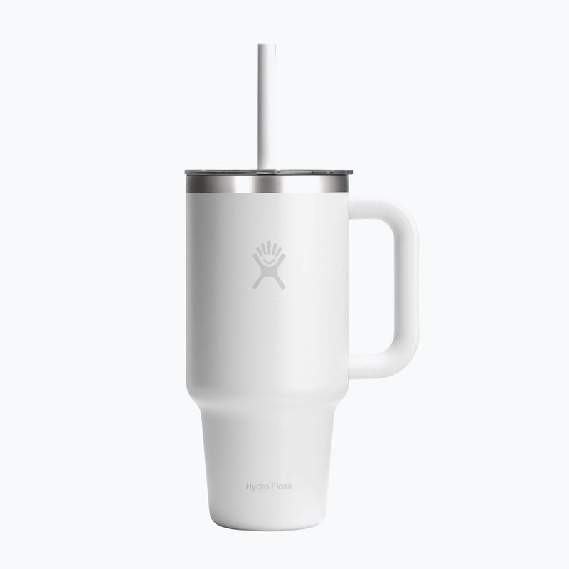 Cană termică Hydro Flask Travel Tumbler Clear Lid white