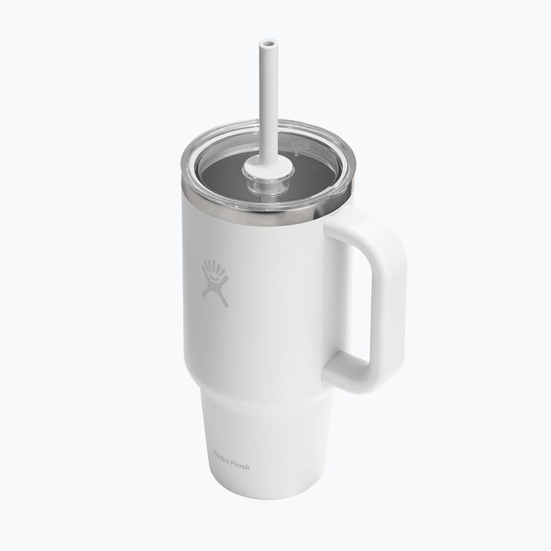 Cană termică Hydro Flask Travel Tumbler Clear Lid white 3