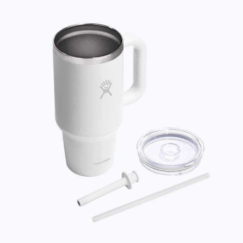 Cană termică Hydro Flask Travel Tumbler Clear Lid white 4