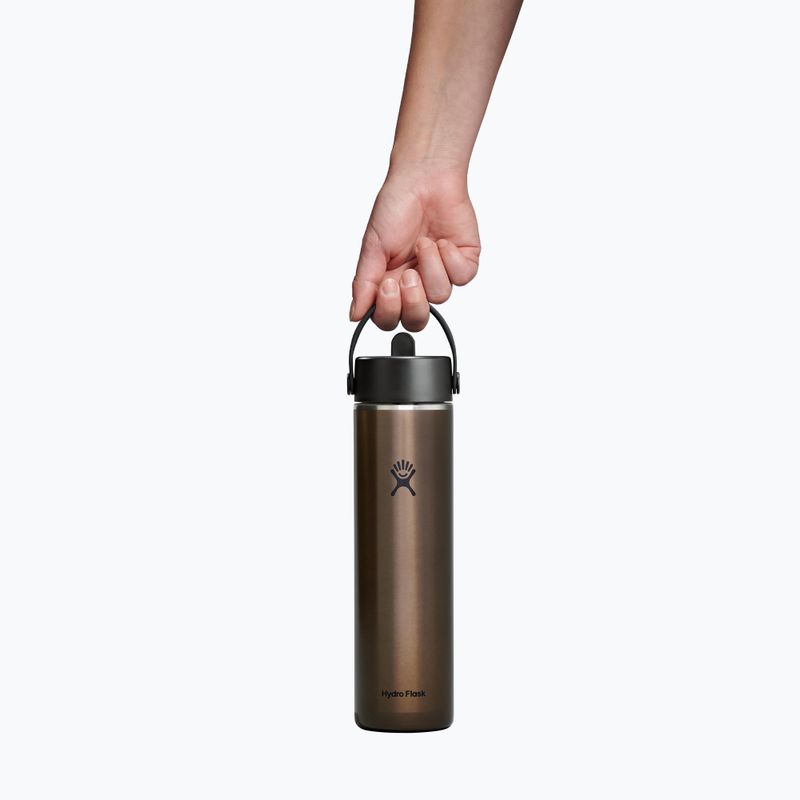 Sticlă termică Hydro Flask Lightweight Wide Flex Straw 710 ml obsidian 4