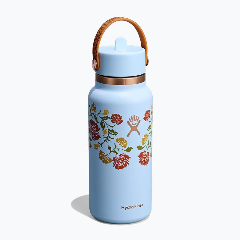 Sticlă termică Hydro Flask Wide Mouth with Flex Straw Cap 946 ml western light blue 2