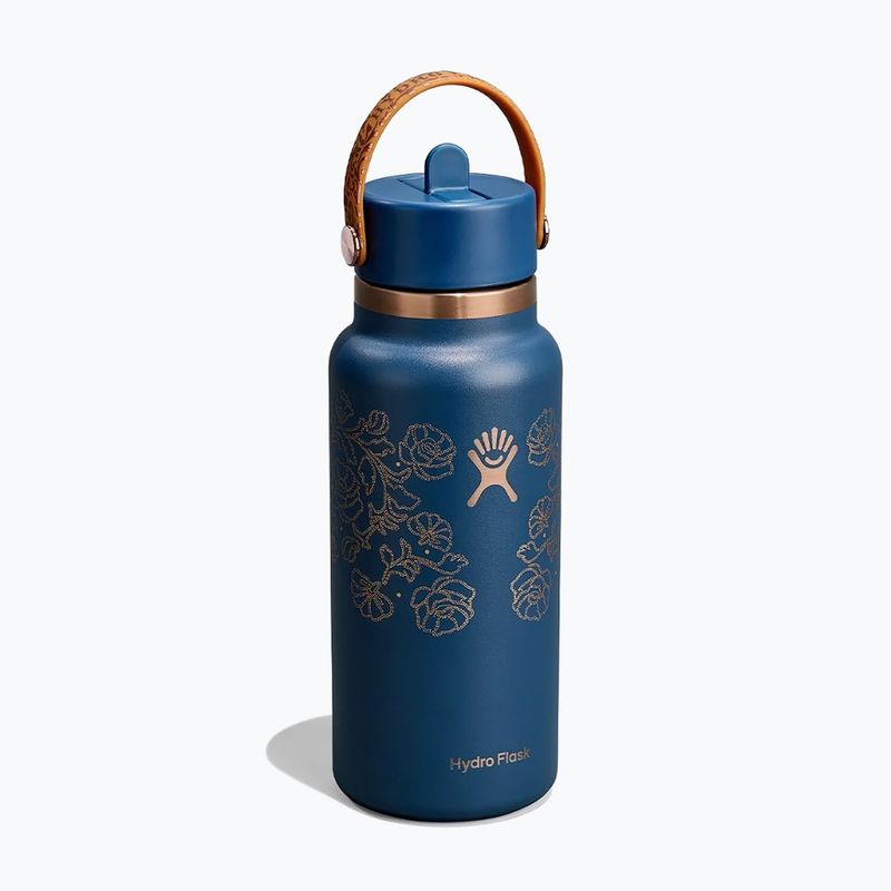 Sticlă termică Hydro Flask Wide Mouth with Flex Straw Cap 946 ml western dark blue 2