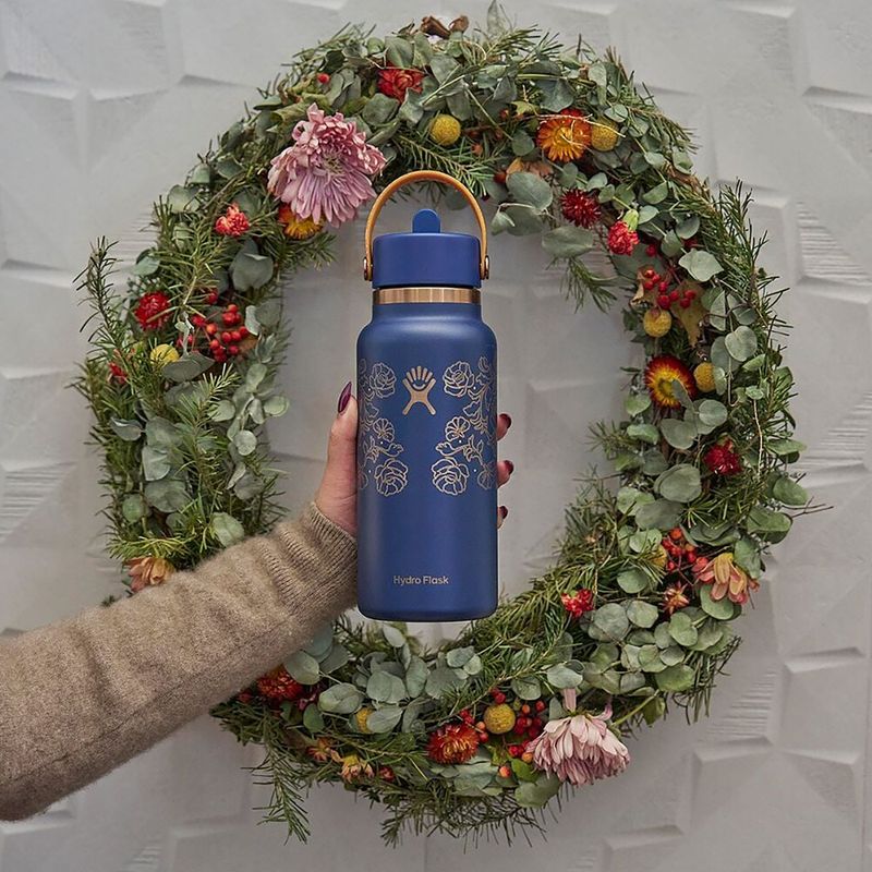 Sticlă termică Hydro Flask Wide Mouth with Flex Straw Cap 946 ml western dark blue 7