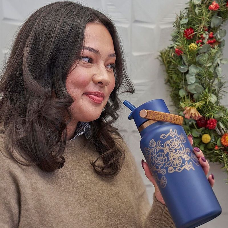 Sticlă termică Hydro Flask Wide Mouth with Flex Straw Cap 946 ml western dark blue 8