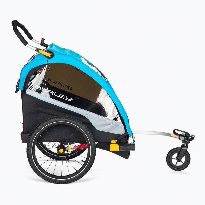Cărucior de bicicletă pentru copii Burley D’Lite X Double, negru, BU-938101 2