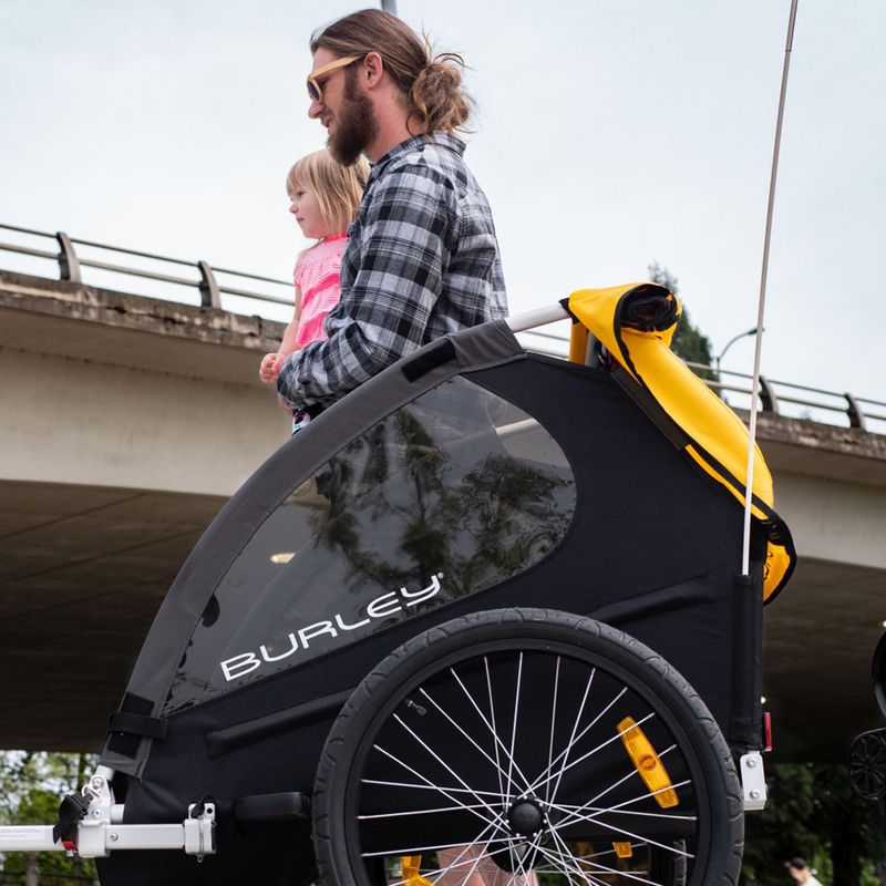 Cărucior de bicicletă pentru copii Burley Bee Single, negru, BU-946206 13
