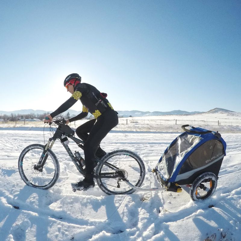 Cărucior de bicicletă pentru copii Burley D’Lite X Single, albastru, BU-938102 11