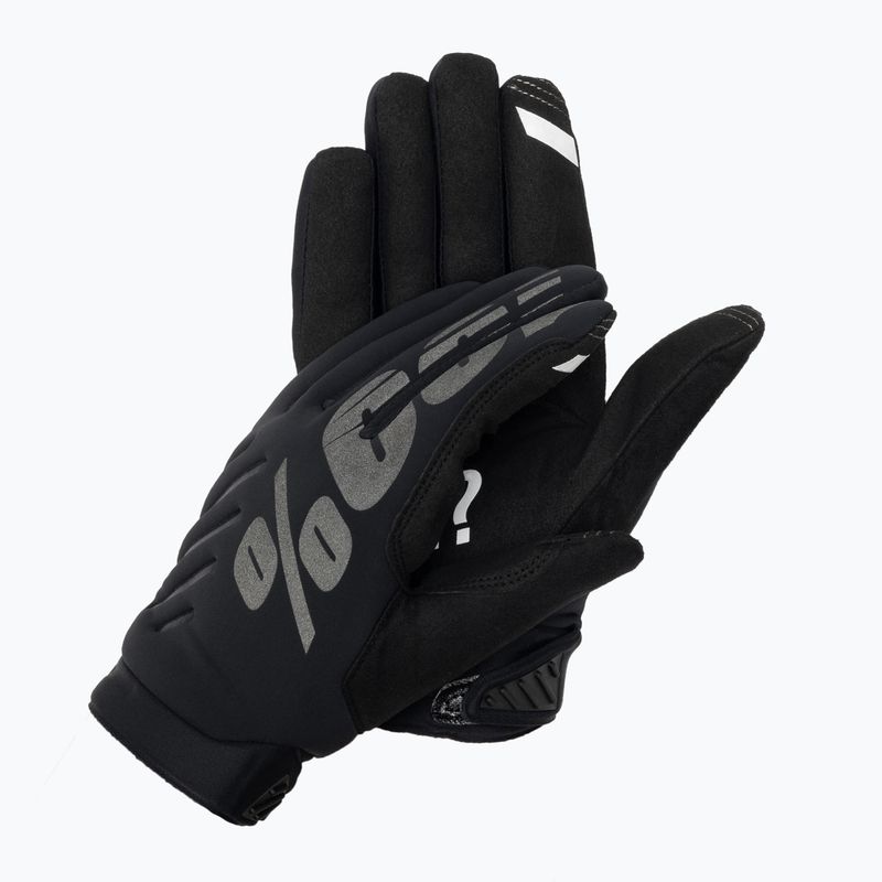 Mănuși de ciclism 100% Brisker negru 10003-00004