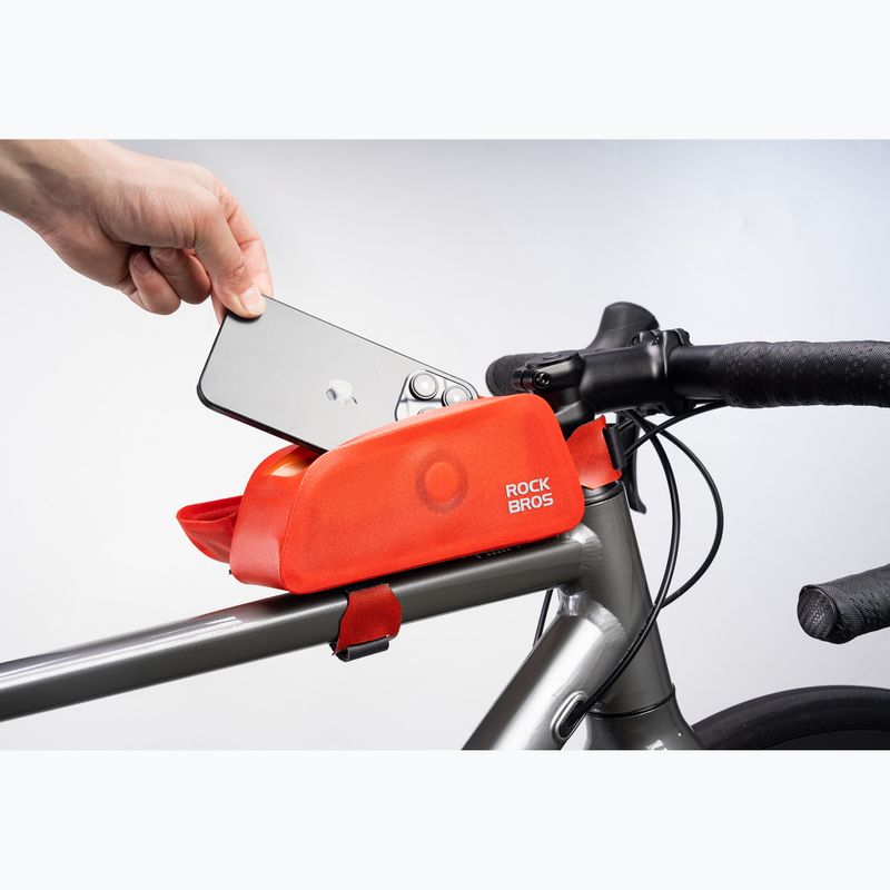 Geantă de bicicletă pentru cadru Rockbros 30120122 Bike Tube Bag Magnetic S 0,6 l red 3