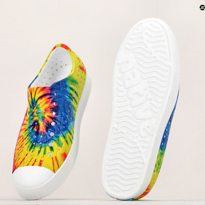Pantofi de sport pentru copii Native Jefferson Print Shell white/shell white/neon multi tie dye 15