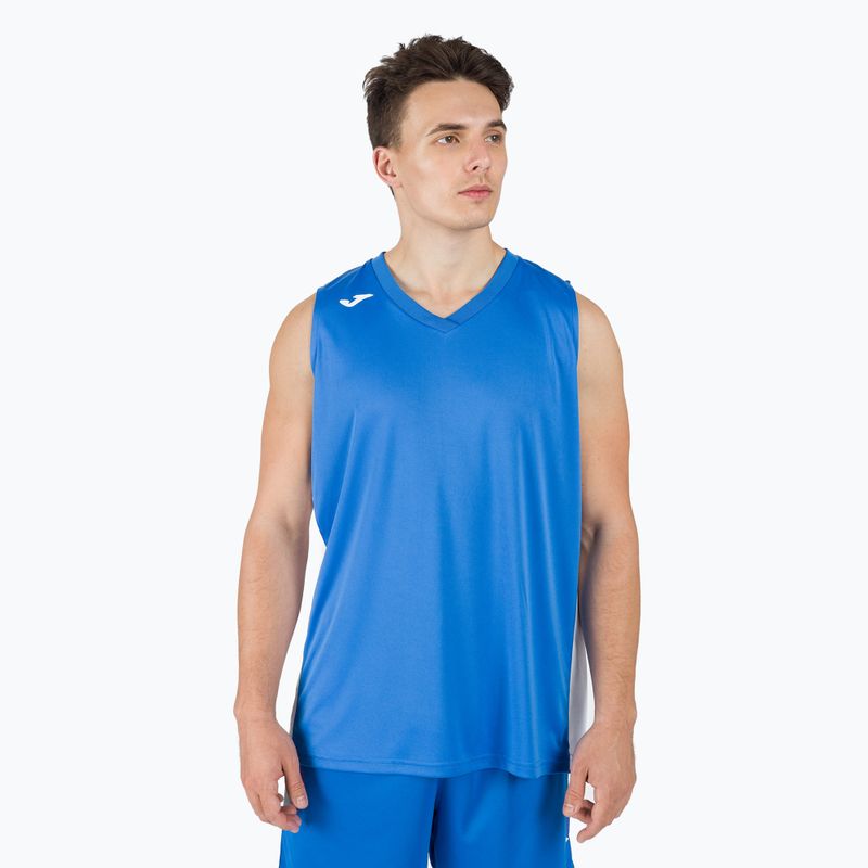 Joma Cancha III tricou de baschet albastru/alb 101573.702