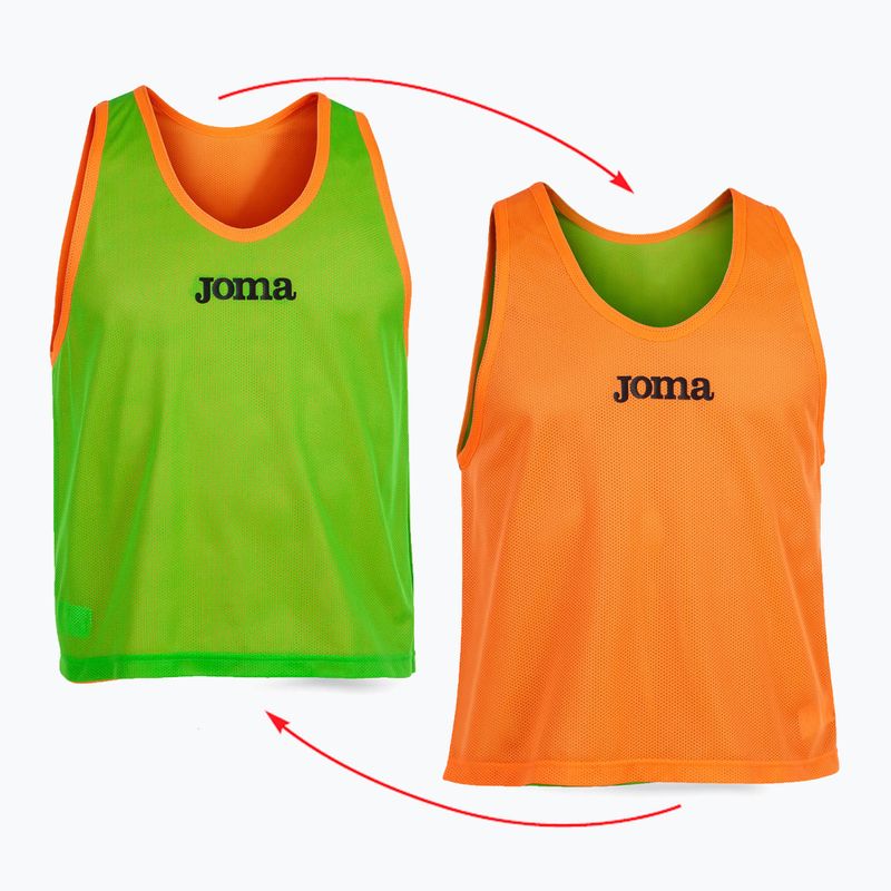 Marcator de fotbal Joma Reversible Training Bib fluor orange/fluor green 3