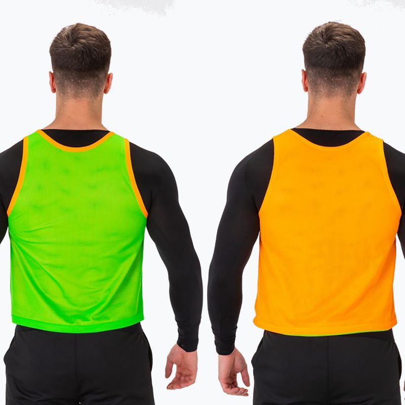 Marcator de fotbal Joma Reversible Training Bib fluor orange/fluor green 4