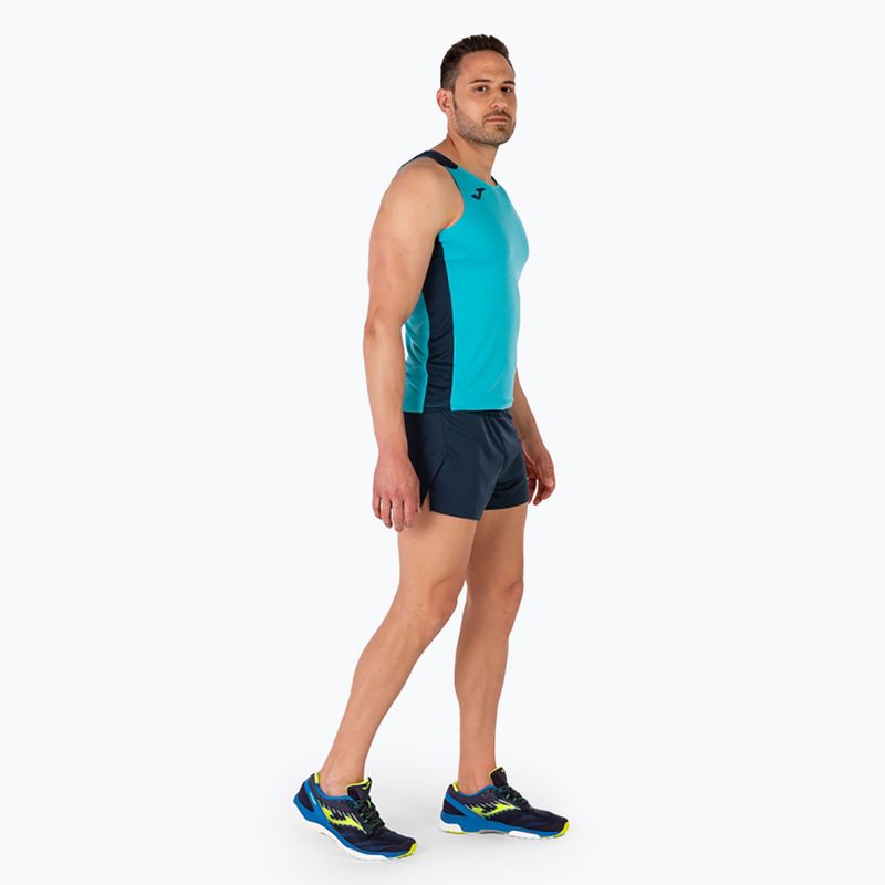 Top de alergat pentru bărbați Joma Record II turquoise/navy 4